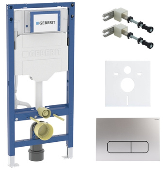 Zestaw stelaż podtynkowy Geberit UP320 do WC z przyciskiem Mocha chrom mat S250
