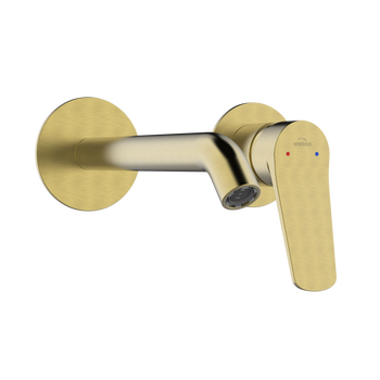 Invena bateria umywalkowa podtynkowa Alonia, złoto szczotkowane BP-70-U09-V