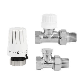 Invena prosty komplet termostatyczny z głowicą Mini 2 prov CD-74-P15