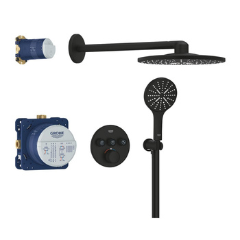 Grohe podtynkowy zestaw prysznicowy Grohtherm SmartControl z deszczownicą Rainshower SmartActive 310 czarny 34863KF0