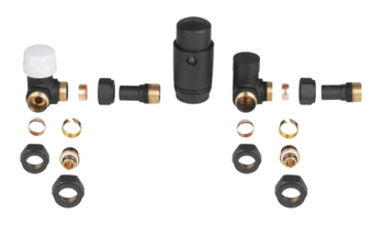 Invena komplet termostatyczny osiowy PROV, czarny CD-25-C15