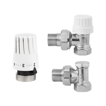 Invena kątowy komplet termostatyczny z głowicą Mini 2 prov CD-74-K15