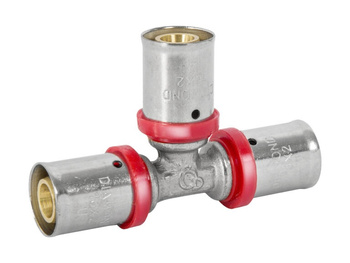 Diamond trójnik zaprasowywany potrójny PEX-AL-PEX z mosiądzu 25x20x25 FZZ-009.25X20X25.T-3