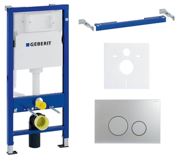 Zestaw stelaż podtynkowy Geberit UP100 do WC z przyciskiem Cortado chrom mat S232