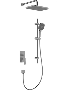 KFA zestaw natryskowy podtynkowy z drążkiem przesuwnym Malaga, gun metal grey PVD 4529-301-61