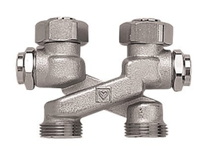 Herz przyłącze krzyżakowe w formie „X” do rozstawu rur 50 mm 1340434