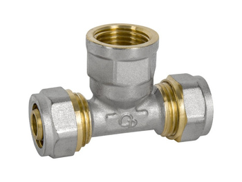 Diamond trójnik redukcyjny DZ, PEX-AL-PEX, mosiądz 1/2"x20x20 FTN-008.1/2X20X20.TD