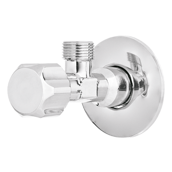 Invena zawór grzybkowy kątowy czerpalny do baterii, dolnopłuka lub pralki 1/2"x1/2", chrom ZW-52-015-L