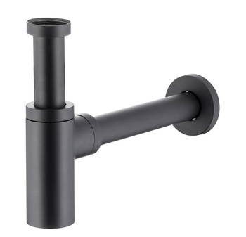 KFA syfon umywalkowy butelkowy okrągły, czarny 600-003-81