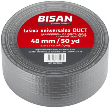Bisan taśma uniwersalna DUCT 48mm/50yd, szara B870006