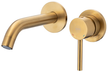 KFA bateria umywalkowa podtynkowa MOZA złoty szczotkowany PVD 5039-810-31