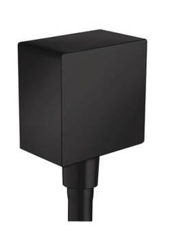 Hansgrohe przyłącze węża FixFit Porter Square z zaworem zwrotnym, czarny mat, 26455670