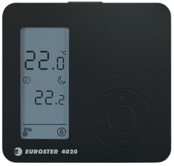 Euroster przewodowy regulator temperatury E4020, czarny E4020B