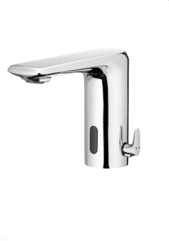 KFA bateria umywalkowa bezdotykowa z mieszaczem zintegrowanym i zewnętrznym pokrętłem regulacji temperatury Salto, chrom 592-200-00