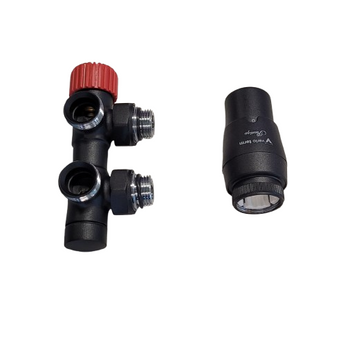 Vario Term zestaw termostatyczny TWINS prawy czarny strukturalny TSGS0214CFK/P