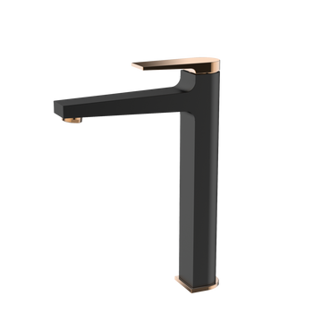 Invena bateria umywalkowa wysoka Midnight, czarny/rose gold BU-35-W14-V