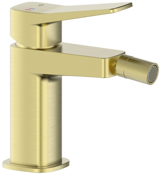 KFA bateria bidetowa ze spustem klik-klak Malaga, złoty szczotkowany PVD 4527-015-31