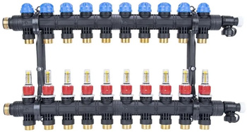 Afriso rozdzielacz ProCalida EF1 K 10 obiegów grzewczych, G1", 0,2÷1,6 l/min 81270