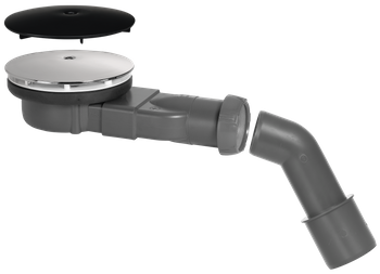 Wirquin odpływ brodzikowy z dwoma grzybkami SLIM fi90 chrom i czarny 30724458