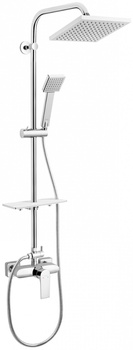 Ferro zestaw natryskowy ALGEO SQUARE z baterią BAQ7U, chrom NP74-BAQ7U