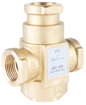 Afriso zawór temperaturowy ATV 335, DN25, Rp1", kvs 9, 55°C 1633510