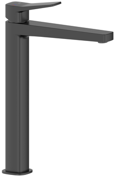 KFA bateria umywalkowa wysoka nablatowa ze spustem klik-klak Malaga, czarny 4522-712-81