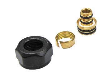 Vario Term złączka zaciskowa PEX GW 3/4" x 16x2 PEX czarny mat ZZ16X224