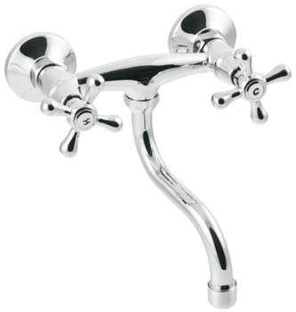 Invena bateria umywalkowo-kuchenna ścienna Roma, chrom BC-21-00S-L