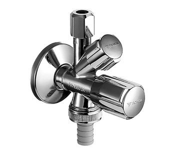 Schell zawór kombinowany kątowy COMFORT 1/2"x3/8"x3/4 chrom z BSZ, ASAG 035450699