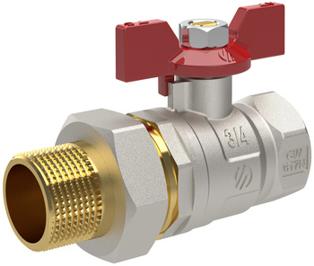 Arco zawór kulowy wodny z półśrubunkiem SENA VA30 1", motylek 754105