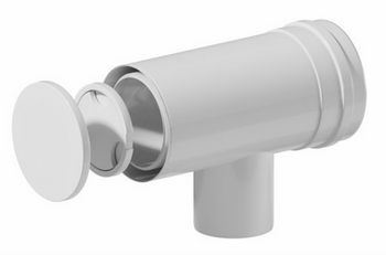 Ricom kolano redukowane PP-AL 87° DN 60/100 x 80/125 z rewizją z uszczelką EPDM PP60/100X80/125RB