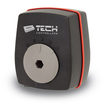 Tech siłownik z 3-punktowym sygnałem 230V AC, czas obrotu 120s, z przewodem 1,5m czarny STZ120TBK