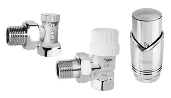 Ferro dekoracyjny zestaw termostatyczny kątowy, chrom ZTM31CR