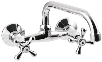 Invena bateria umywalkowo-kuchenna ścienna Roma, chrom BC-24-00S-L