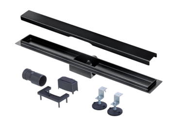 Schlosser odpływ liniowy PLATINUM 800, czarny mat 606500003.RAL90051