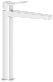 KFA bateria umywalkowa wysoka nablatowa ze spustem klik-klak Malaga, biały 4522-712-44