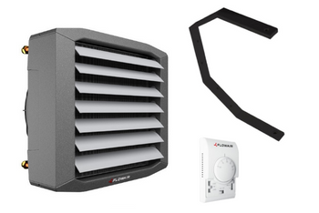 Flowair nagrzewnica wodna LEO L3 z 3-stopniowym regulatorem obrotów z termostatem i konsolą montażową 3,2-65,2 kW 51959