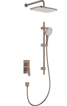 KFA zestaw natryskowy podtynkowy z drążkiem przesuwnym Malaga, brushed rose gold PVD 4529-301-34