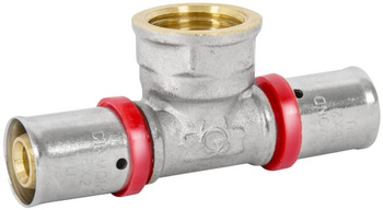 Diamond trójnik zaprasowywany -DZ, PEX-AL-PEX z mosiądzu 3/4"x25x25 FZZ-008.3/4X25X25.TD