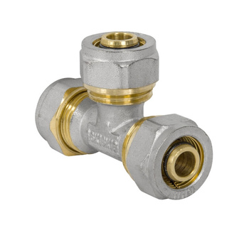 Diamond trójnik redukcyjny potrójny, PEX-AL-PEX, mosiądz 20x20x20 FTN-009.20X20X20.T-3