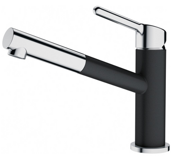 Franke bateria kuchenna z wyciąganą wylewką Orbit Pull-out, onyx/chrom 115.0623.057