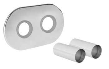 Diamond zestaw maskujący, rozeta podwójna z tulejami, chrom ART.440.ZEST.MASK.CH