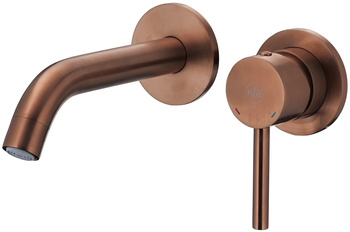 KFA bateria umywalkowa podtynkowa Moza, miedź szczotkowana PVD 5039-810-34