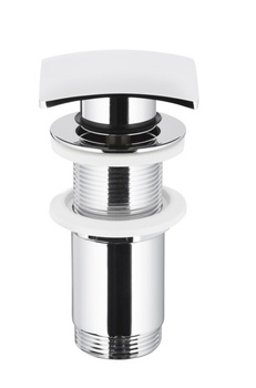 KFA spust umywalkowy typu klik-klak, duży kwadratowy bez przelewu, chrom 660-453-00