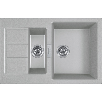 Franke zlewozmywak półtorakomorowy Sirius 2.0 S2D 651-78 kamienny szary tectonite 143.0618.684