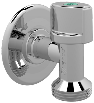 Arco zawór kątowy, pralkowy, antykamienny z rozetą 1/2x3/4 00729AC