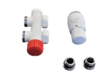 Vario Term zestaw termostatyczny TWINS prosty biały błyszczący TSGS0206CFP