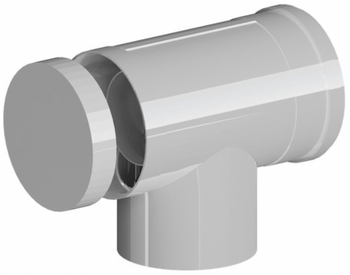 Ricom kolano koncentryczne PP-AL 87° DN 80/125 z rewizją z uszczelką EPDM PP80/125RB