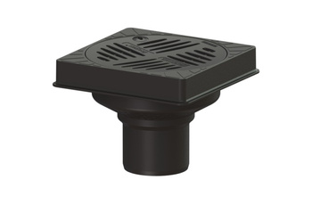 Kessel wpust podwórzowy Ecoguss DN100, pionowy, ruszt szczelinowy, B 125 67110B