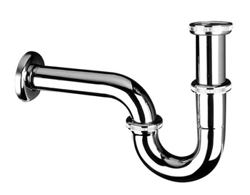 McAlpine syfon (półsyfon) umywalkowy rurowy 11/4"x32mm bez spustu chrom 215CB